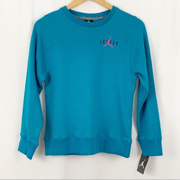 NWT Nike Teal Air Jordan Sweatshirt L - Picture 2 of 10